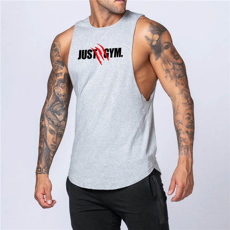 Брендовые спортивные тренажеры новая одежда бодибилдинг фитнес мужская майка с