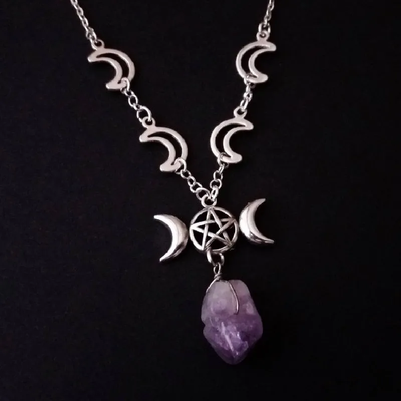 Женское ожерелье с подвеской в виде Луны стиле панк | Украшения и аксессуары
