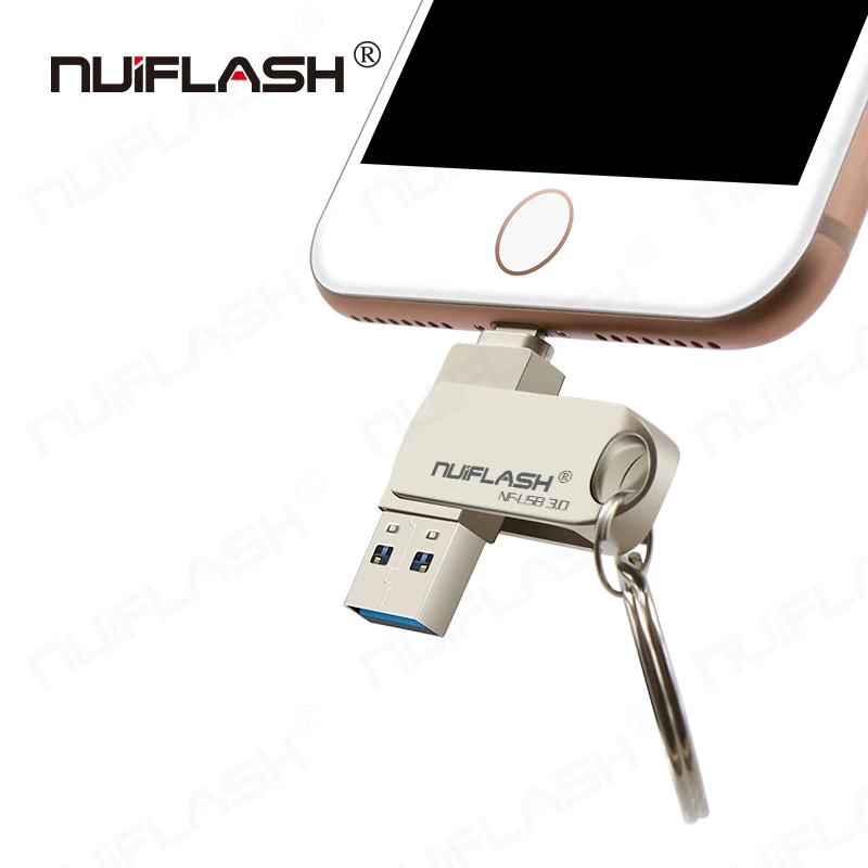 Флеш-накопитель USB 3 0 для iPhone Xs Max X 8 7 6 iPad 128 ГБ 256 512 карта памяти USB-ключ