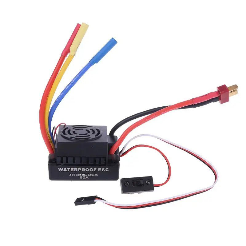 

Waterproof 60A Brushless ESC Electric Speed Controller builds in 5.8V / 3A BEC for RC Part Accessory