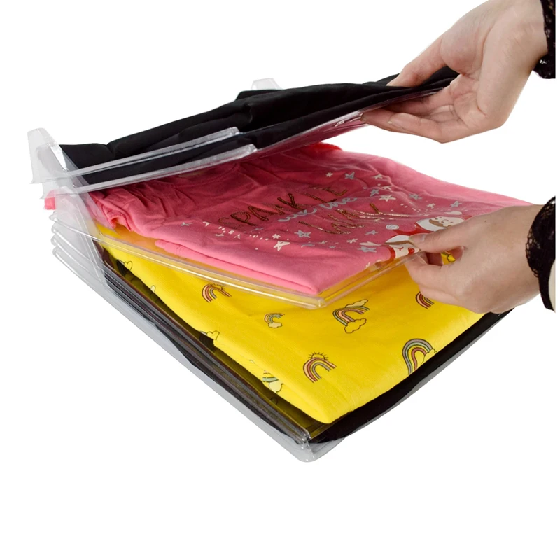 10 шт. футболка Одежды Органайзер шкаф для хранения одежды организации системы