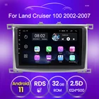 2 ГБ + 32 ГБ Автомобильный мультимедийный плеер для Toyota Land Cruiser LC 100 2002 - 2007 Android 2 din GPS аудио стерео BT Wifi автомобильная навигация
