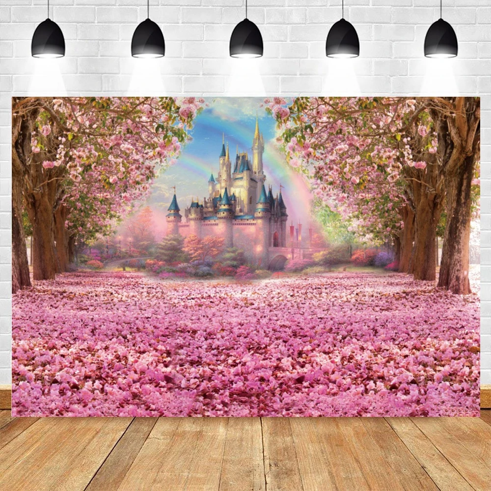 

Yeele Spring Flower Floral Forest Tree Castle Birthday Wedding Photocall Backdrop Vinyl Photography Background For Photo Studio