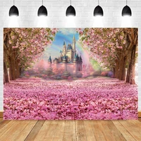 yeele spring flower floral forest tree castle birthday wedding photocall backdrop vinyl photography background for photo studio