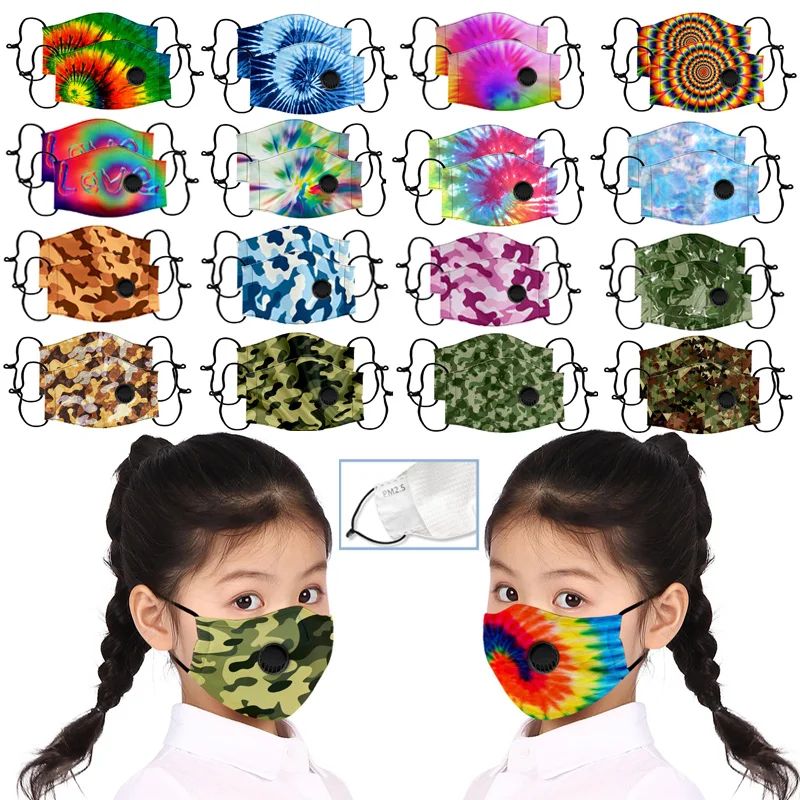 Лидер продаж 2020 2 шт. Детская школьная маска детская яркая бандажная с принтом