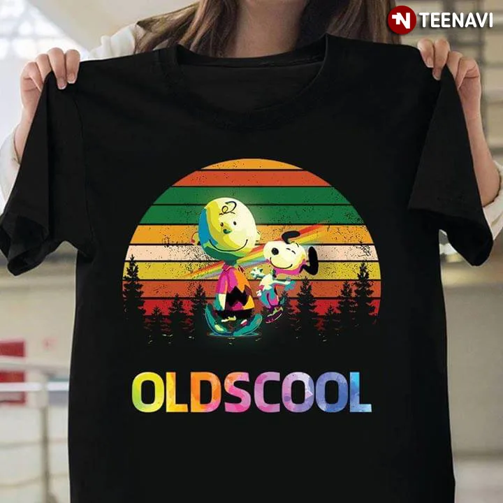 Футболка Snoopy And Charlie коричневый Oldscool|Мужские футболки| |