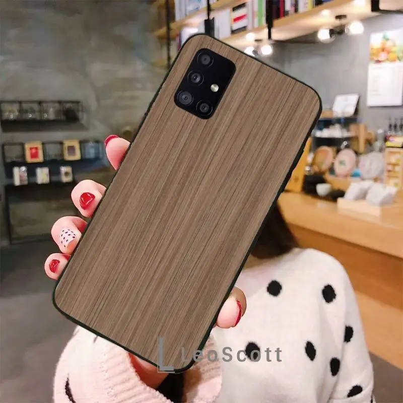 

Wood Grain Phone Case For Samsung A50 A51 A71 A20E A20S S10 S20 S21 S30 Plus ultra 5G M11