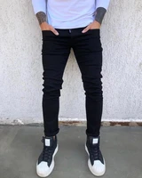 new mens pencil pants 2020 fashion men casual slim fit straight stretch feet skinny zipper jeans for male hot sell trousers