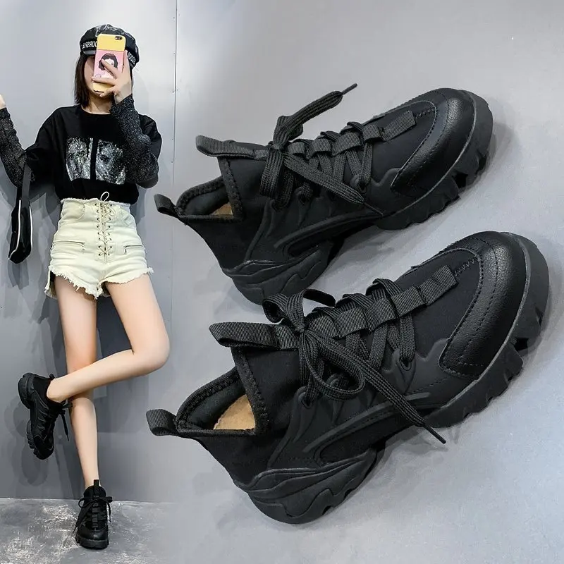 

Spring and Autumn 2020 new platform leisure sports shoes versatile slim running shoes female fashion daddy shoes X523