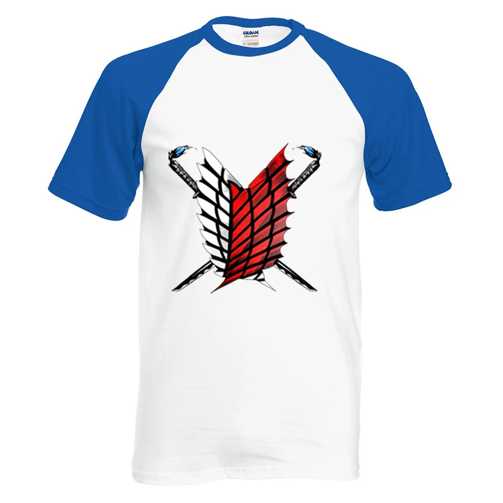 

Футболка мужская с аниме «атака на Титанов», винтажная тенниска в стиле Харадзюку, майка с коротким рукавом, топ с круглым вырезом, лето