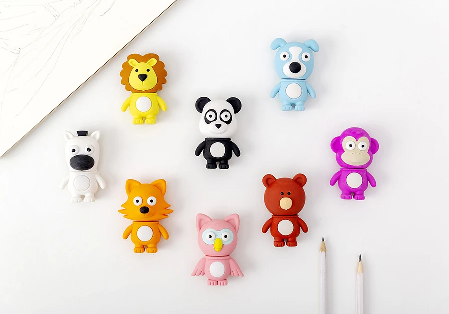 Panda animal резиновые ластики карандашный ластик для студентов Канцтовары Школьные принадлежности для детей подарок ластик
