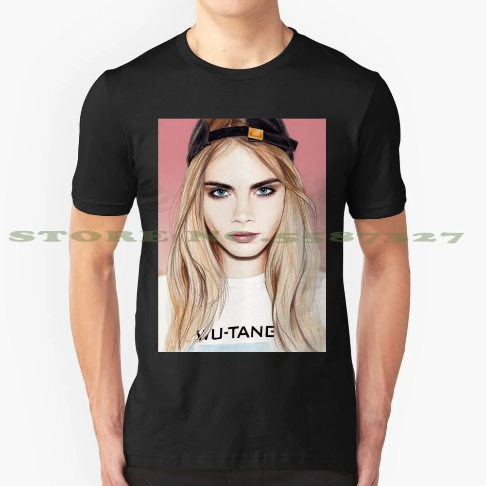 Забавная летняя футболка для мужчин и женщин Cara Delevingne Caradelevingne Kara Delevinge Delvigne