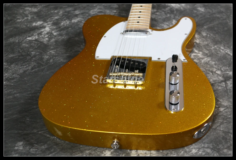 TL Custom Shop электрическая гитара T ER6 золотые верхние струны через