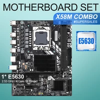 x58 desktop motherboard lga1366 set kit with intel xeon e5630 processor support ddr3 memory ecc reg non ecc ram