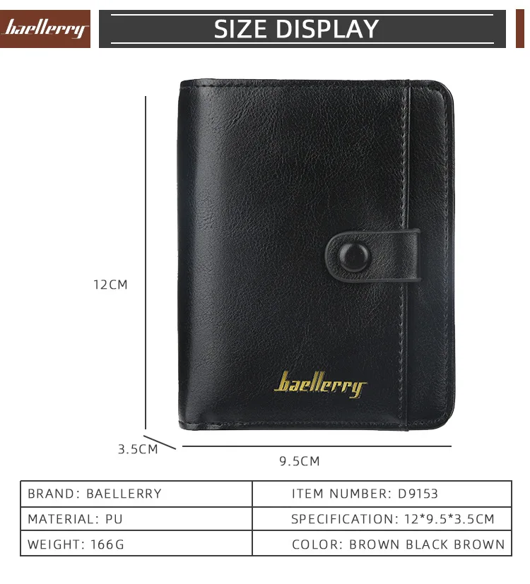 Baellerry новые мужские кошельки Мужской Короткий держатель карт кожаный кошелек мужской бренд мини кошелек Складной дизайнерский Кошелек для монет мужской бизнес