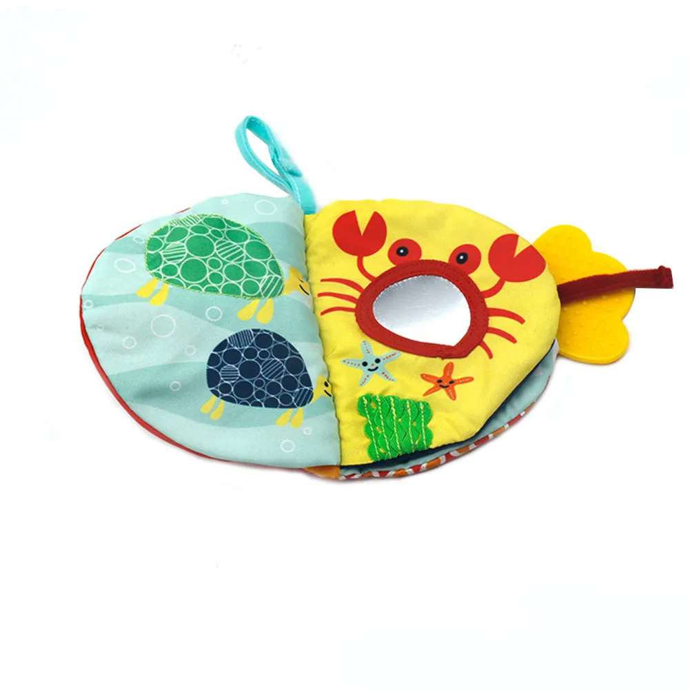 Книжка тканевая в виде маленькой рыбы креативная мультяшная мягкая игрушка для