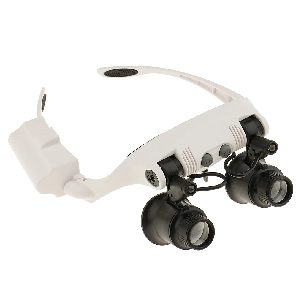 

Head Loupe Magnifying LED Magnifier Eye Glass Lens Light Head Set Band Visor