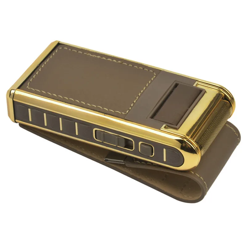 

220-240V 2 in 1 CkeyiN Electric Reciprocating Shaver Razor Vintage Leather Wrapped Portable Men's Shaver Beard Trimmer Clipper
