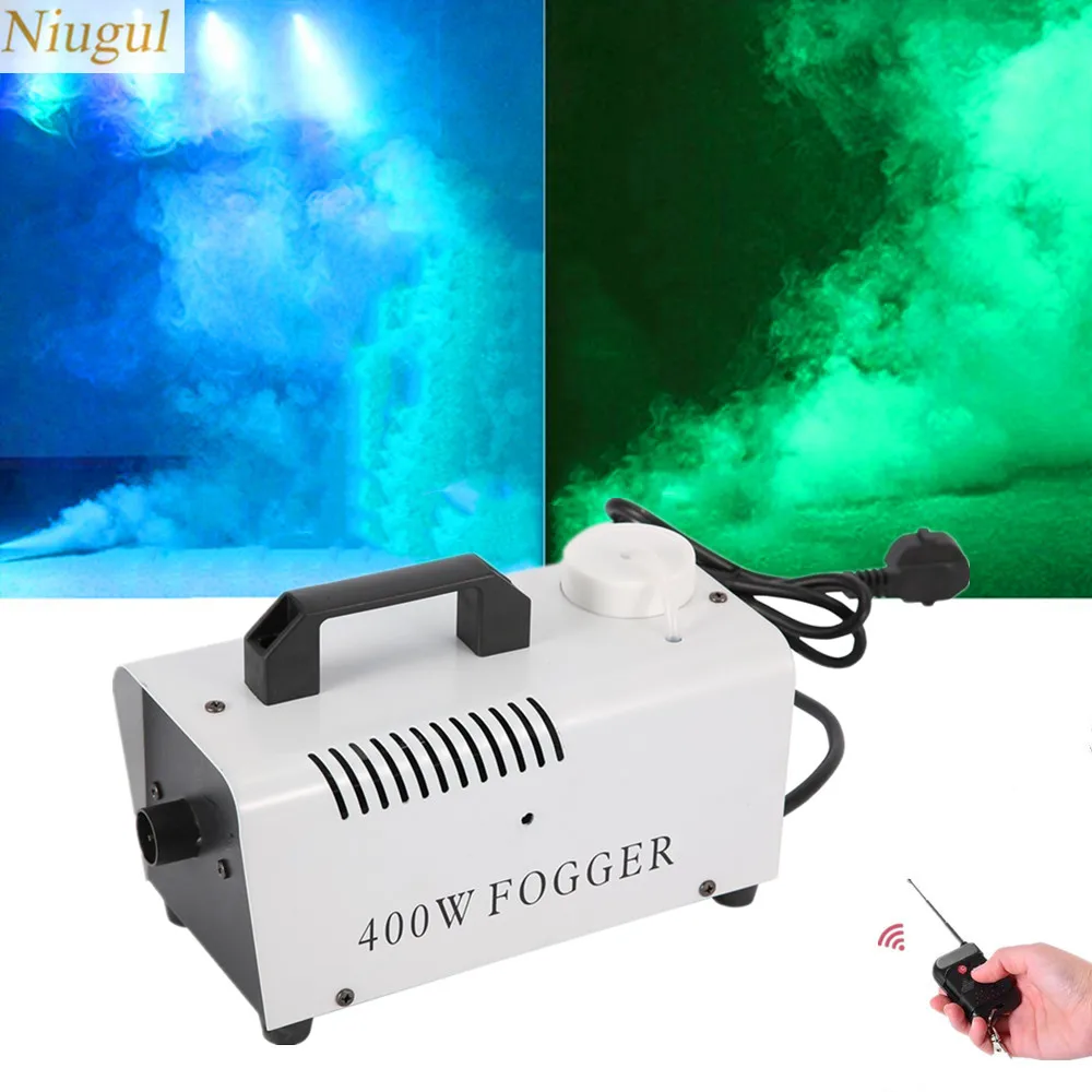 

Mini 400W Fog Machine, Smoke Mist Effect Machine Disco DJ Party Show Stage projector with Wire/Remote Control Home Floor Fogger