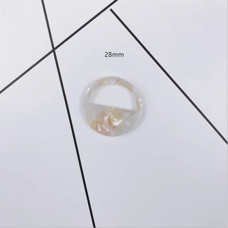 

10pcs/lot multi color acetic acid hollow round charms connectors for diy fashion earrings necklace acrylic beads jewelry making