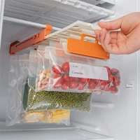 refrigerator storage rack with food bag hanging storage storage rail tray rack fridge clip holder save space kitchen tools
