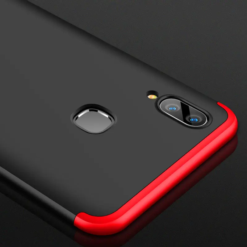 Vivo Y91 Y93 Y95 360 чехол 360 градусов полный чехол матовый чехол для Vivo Y 91 93 95 VivoY95 VivoY93 противоударный чехол со стеклянной пленкой