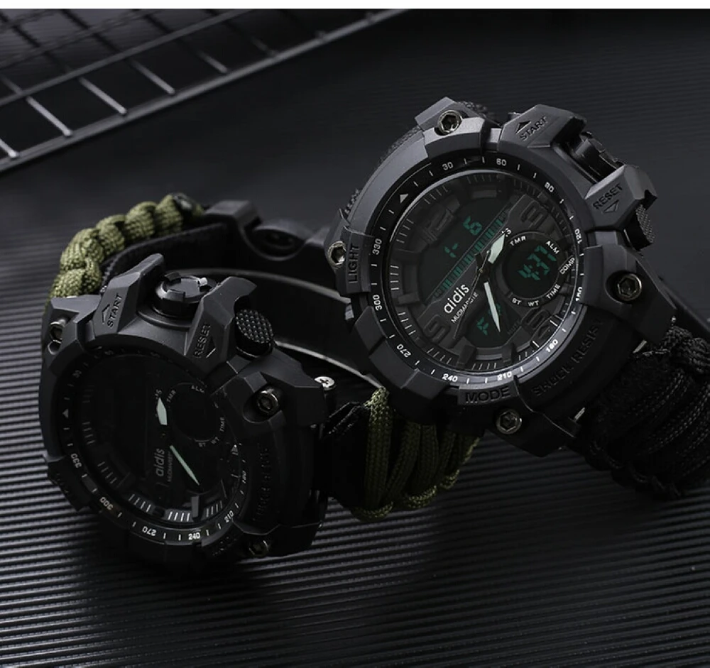 Sport Watch Men Relogio Digital Military LED Compass Waterproof Shock Sports Watches Electronic Wristwatches