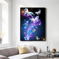 30x40 diy diamond painting 5d for home decor animals for living room decoration butterfly