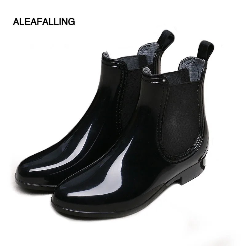 Сапоги Aleafalling женские резиновые брендовые дизайнерские однотонные эластичные