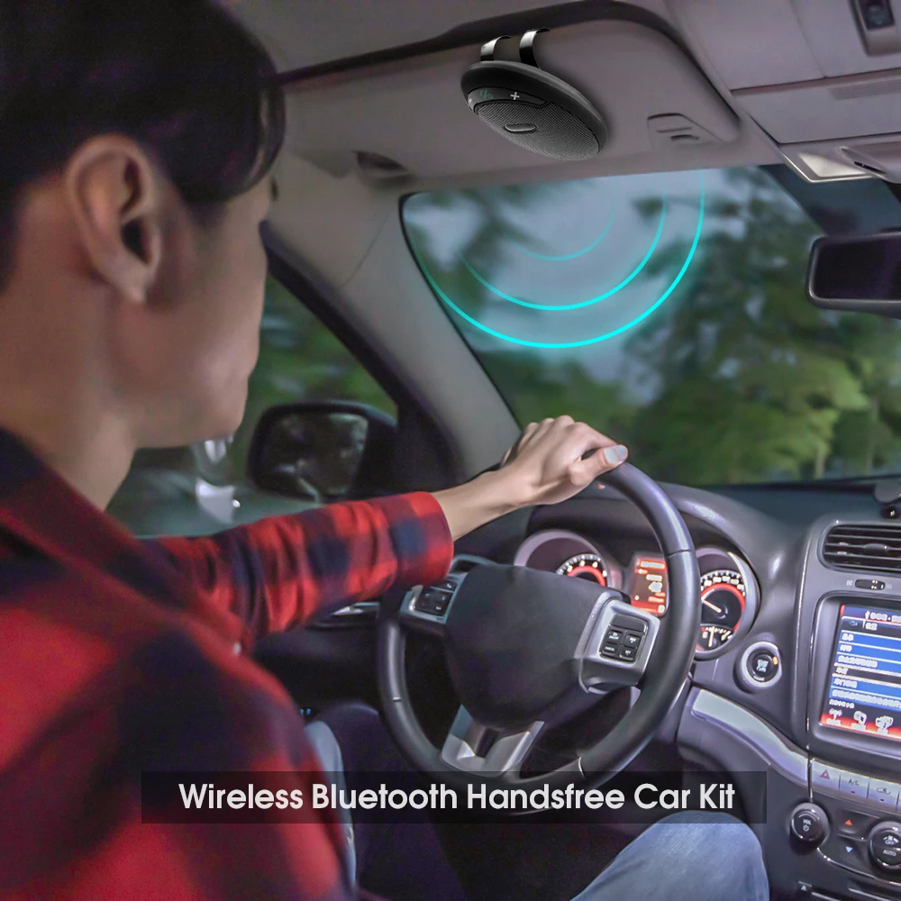 Беспроводной солнцезащитный козырек клип громкой связи Bluetooth приемник Bluetooth автомобильный комплект для автоматический динамик телефон солнцезащитный козырек клип MP3 музыкальный плеер