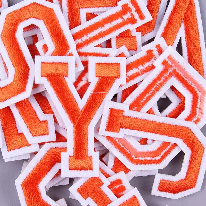 26 шт./лот нашивки с английским алфавитом вышитая термоклейкая нашивка для одежды