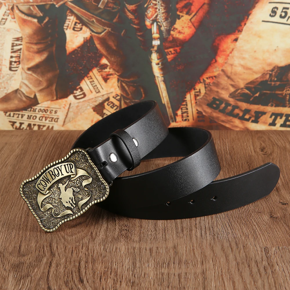 

Western Cowboy Zinc Alloy Cycling Belt Buckle Leather Belt Men's Birthday Gift
