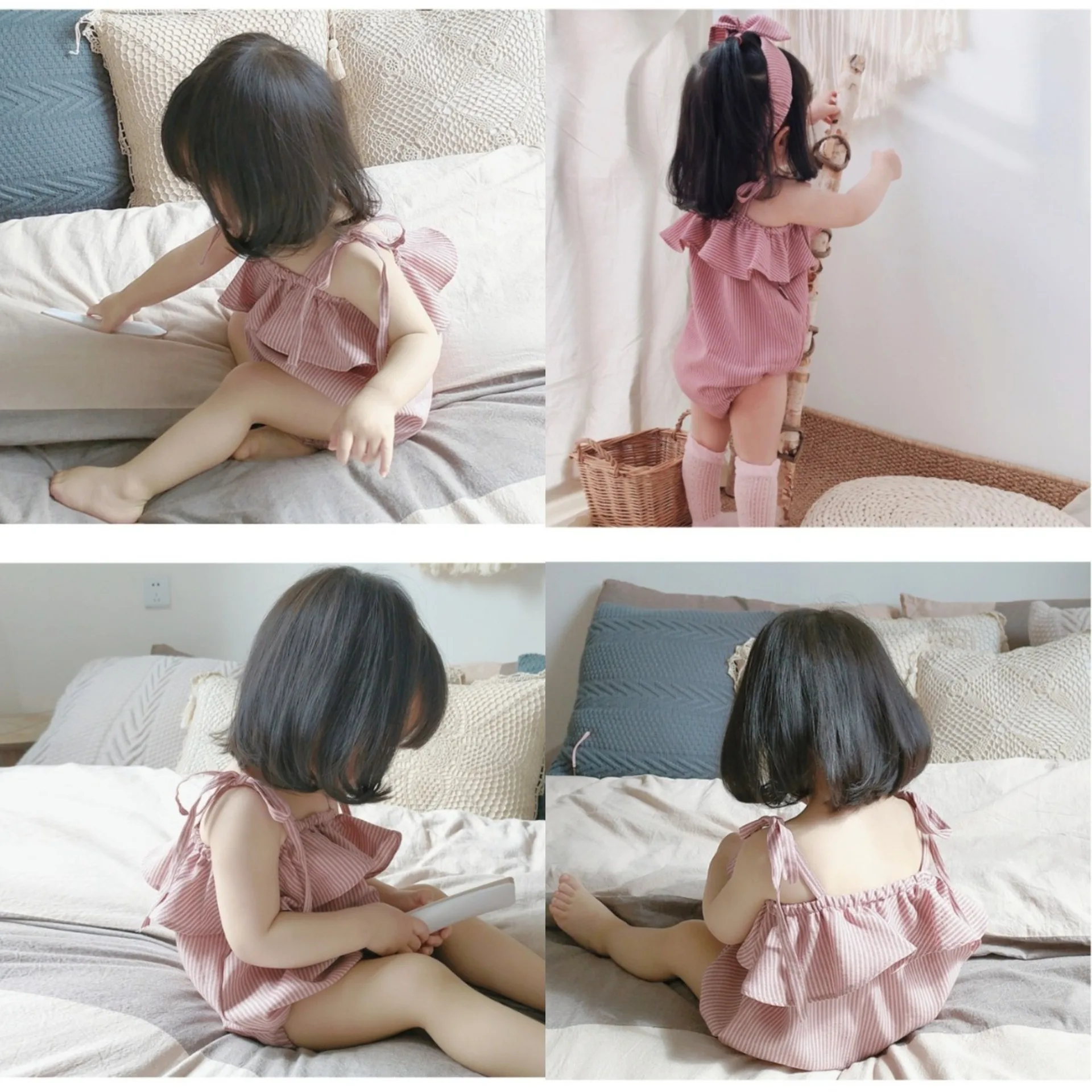 

Newborn Romper Baby Girl One Piece Infant Summer Sleeveless Cotton Baby Onesie Baby Playsuit Clothing