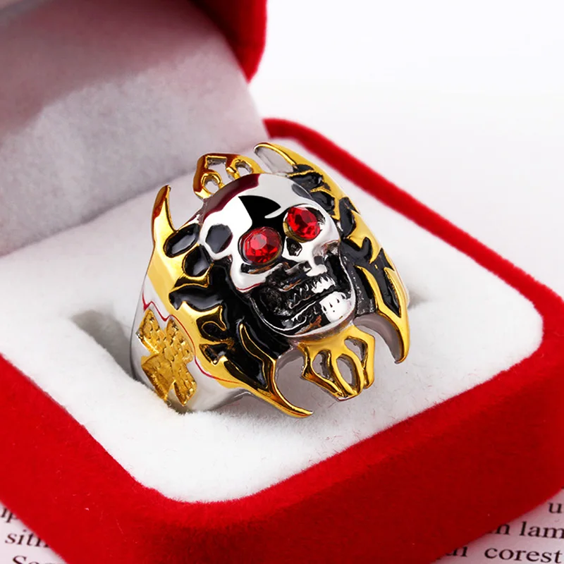 Европейский и американский Ретро преувеличенное кольцо из нержавеющей стали