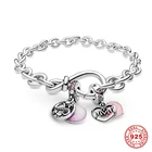 S925 Серебряный цвет вечный Символ браслет подходит оригинальный элегантный для женщин Роскошные ювелирные изделия подарок