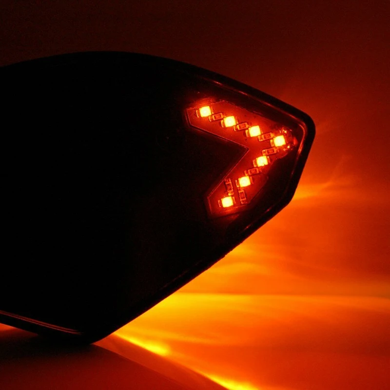 

Motorcycle LED Turn Signal Integrated Mirrors for Yamaha YZF R1 R6 FZ1 FZ6 600R R3