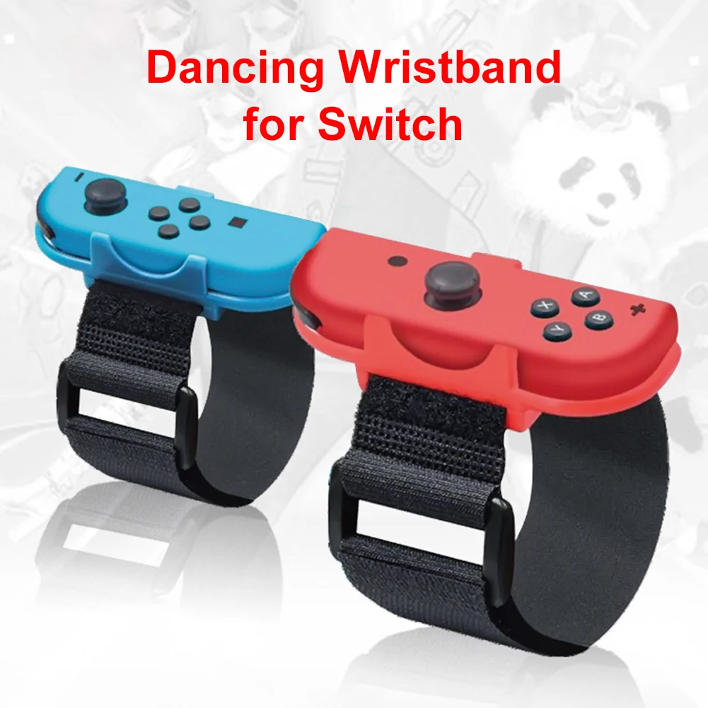 

1 Pair Adjustable Wrist Band Waterproof Games Controller Wrist Dance Band for Controller Elastic Strap for Just Dance