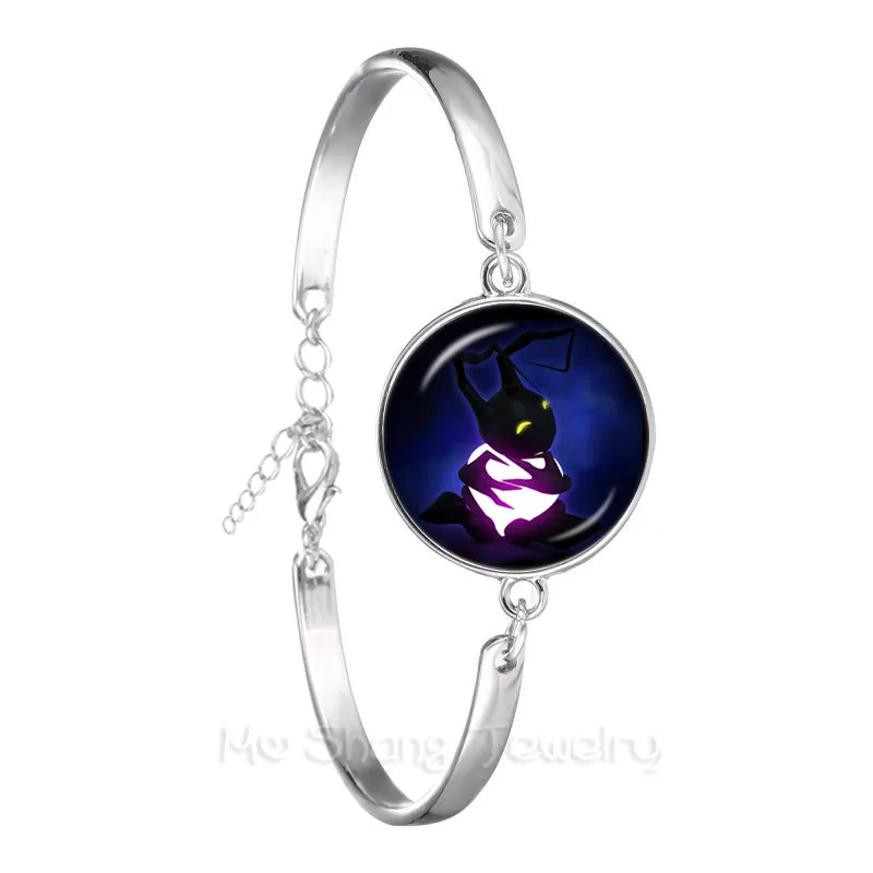 Алиса в стране чудес Браслет Ручной работы 18 мм стекло кабошон Серебро