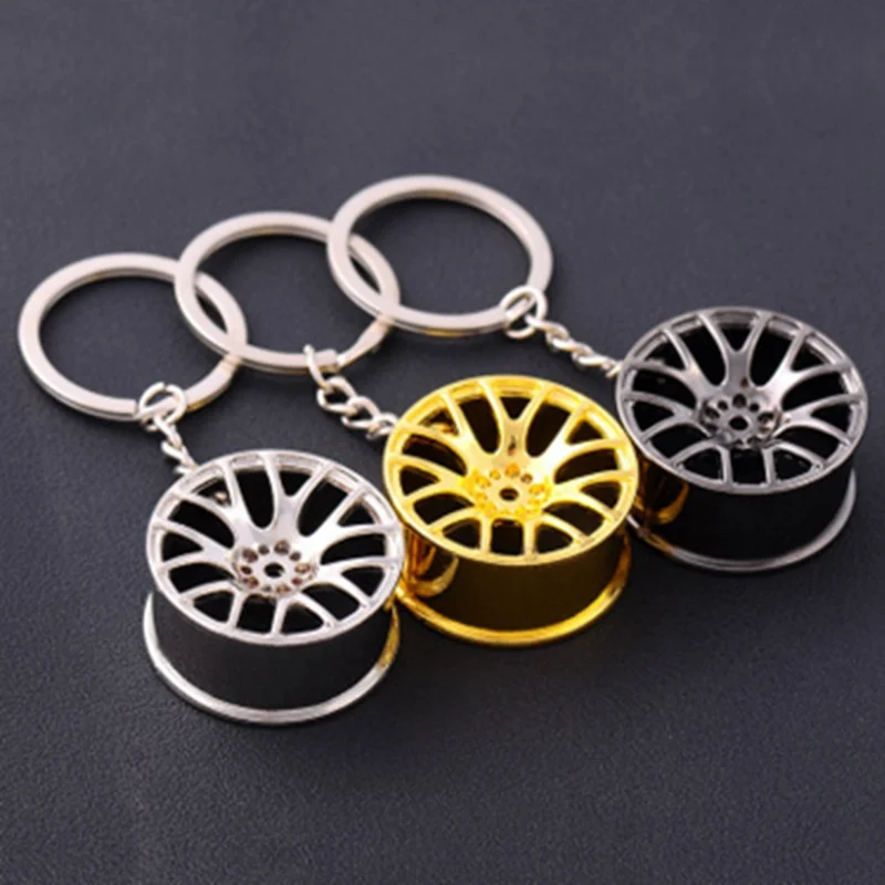 

Lcyonger Wheel Hub Key Chain Tire Styling Car Key Ring Auto Key Holder for Ford for Honda Auto Car Accessories Zinc Alloy