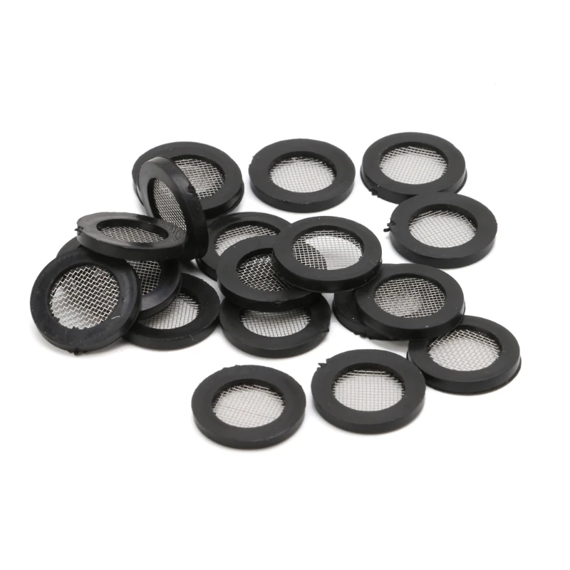 

20pcs Seal O-Ring Hose Gasket Flat Rubber Washer Filter Net for Faucet Grommet