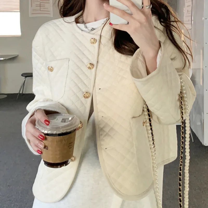 

Lingge Cotton Padded Clothes Cotton Padded Clothes Women's Clothes Small Man Autumn and Winter 2021 New Cotton Padded Jacket