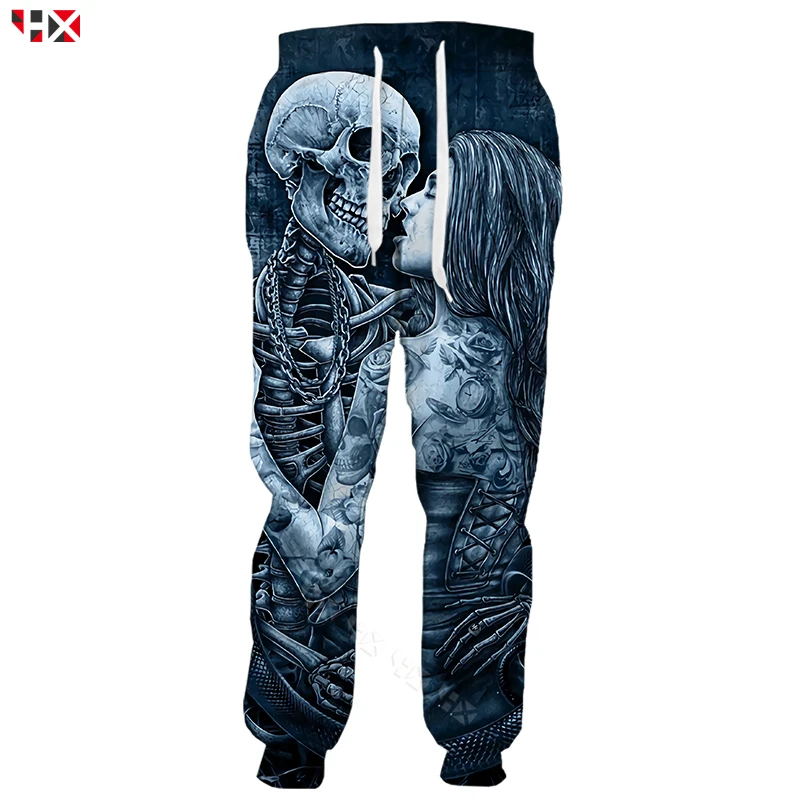Штаны спортивные мужские и женские с 3D-принтом на Хэллоуин X506 брюки рисунком