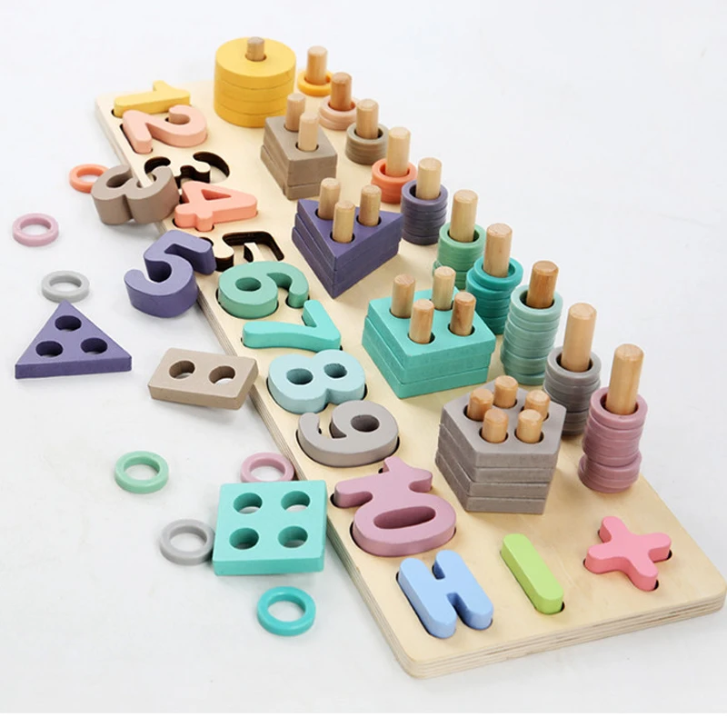 Montessori Educational Toys For Children Kindergarten Mouse Thread Cheese Plaything Teaching Aids Math Montessori Wooden Toys