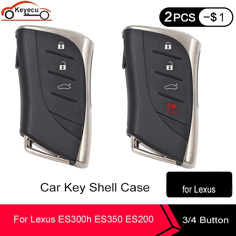 KEYECU 3/4 Кнопка Smart Prox дистанционный автомобильный чехол для ключей Lexus ES300h ES350 ES200