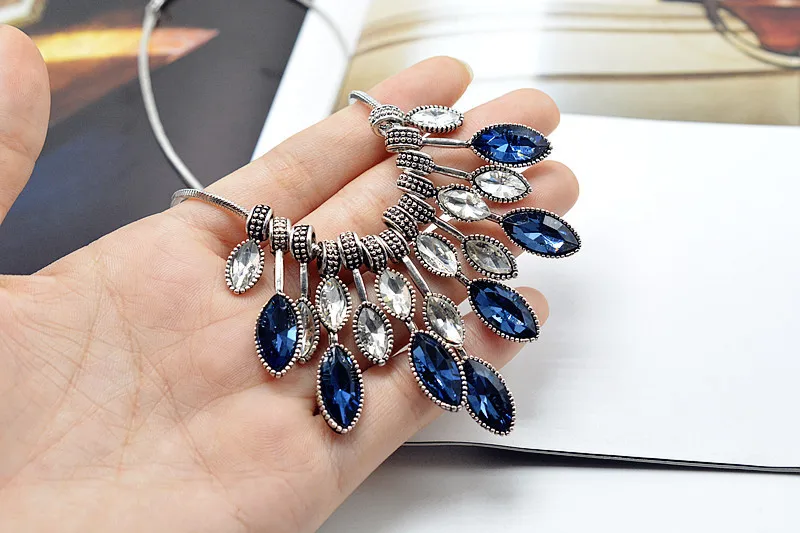 Meyfflin Collier Femme массивное ожерелье s& Кулоны Кристалл Макси ожерелье для женщин Женская Цепочка Воротник модное ювелирное изделие