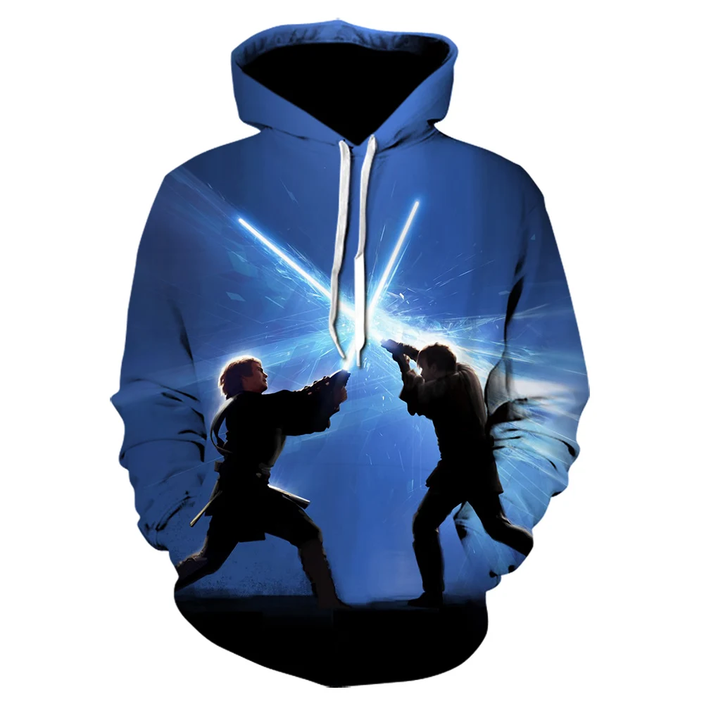 Толстовка с капюшоном 3D принтом в стиле Звездные войны модные повседневные