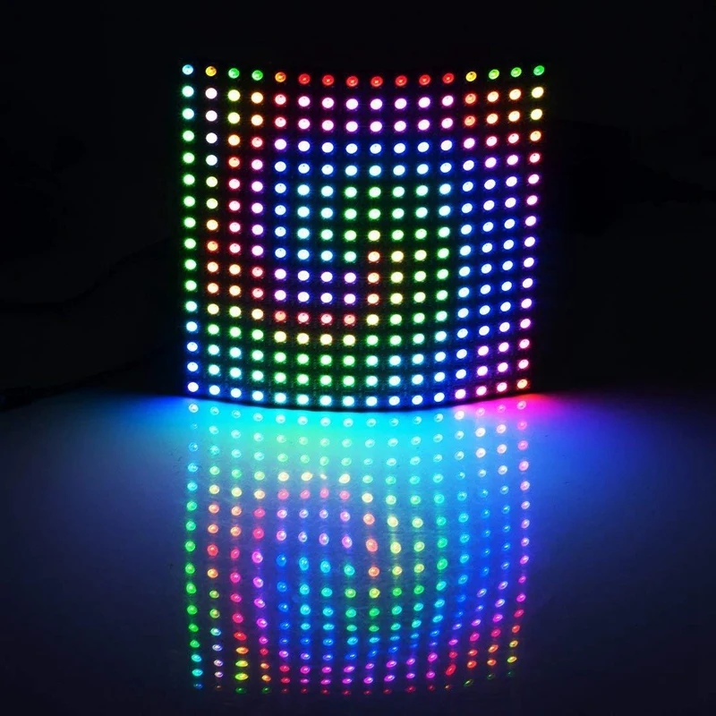 WS2812B 16x16 Pixel 256 Pixels Digital Flexible LED Panel Individually Addressable 5050 RGB Full Dream Color DC5V |