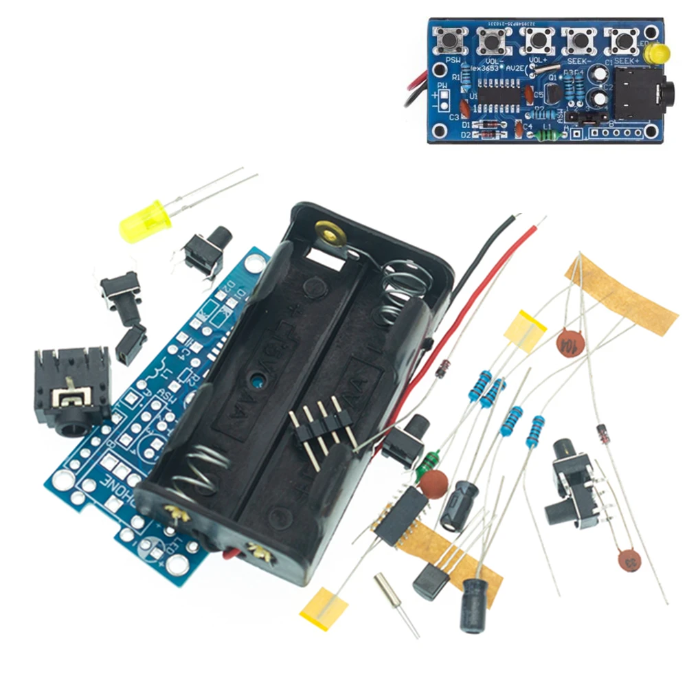 

RDA5807 DIY электронные наборы беспроводной стерео FM радиоприемник Модуль PCB 76 МГц-108 МГц DC 1,8 V-3,6 V