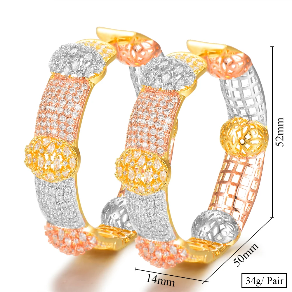 

Trendy Gorgeous femme Luxury Big Hoop Earrings Fine Jewelry for Women Bride Wedding Party Show Jewelry Romantic Gift for Ladies