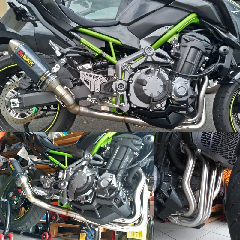 Полная система выхлопа для Kawasaki Z900(не Z900e z900 A2)- мотоцикл Модифицированная труба глушителя передняя Труба без шнуровки